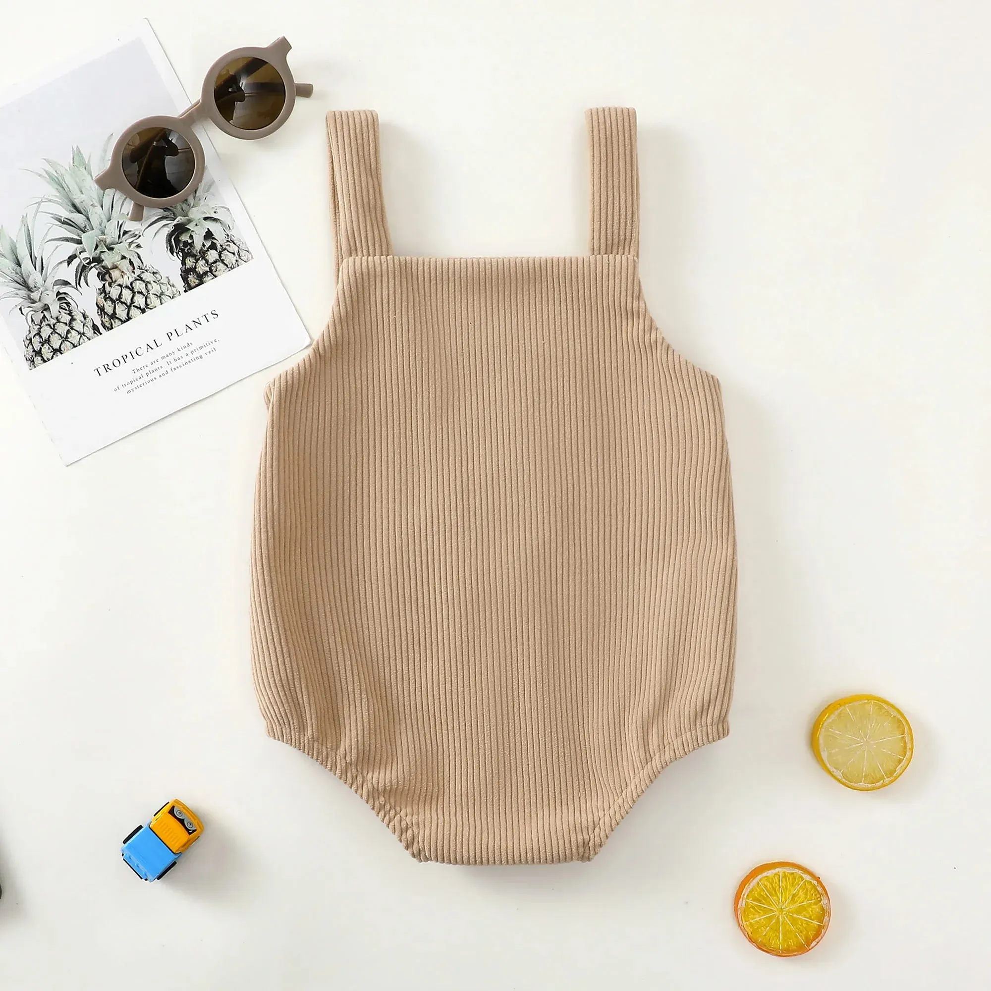Velvet Duck Embroidered Baby Romper – Soft Cotton Triangle Onesie (0-18M) - Image 3