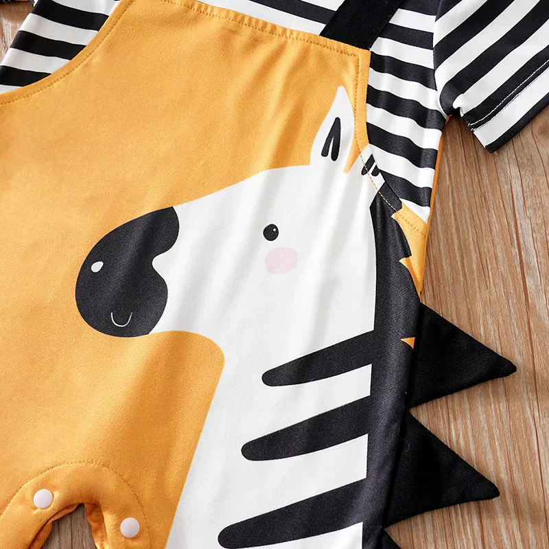 Zebra Baby Short Sleeve Romper with 3D Detail (0–18M) - Image 6